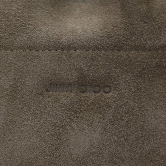 JIMMY CHOO Raven Suede Hobo Tote Shoulder Bag Large Tan - Picture 10 of 14